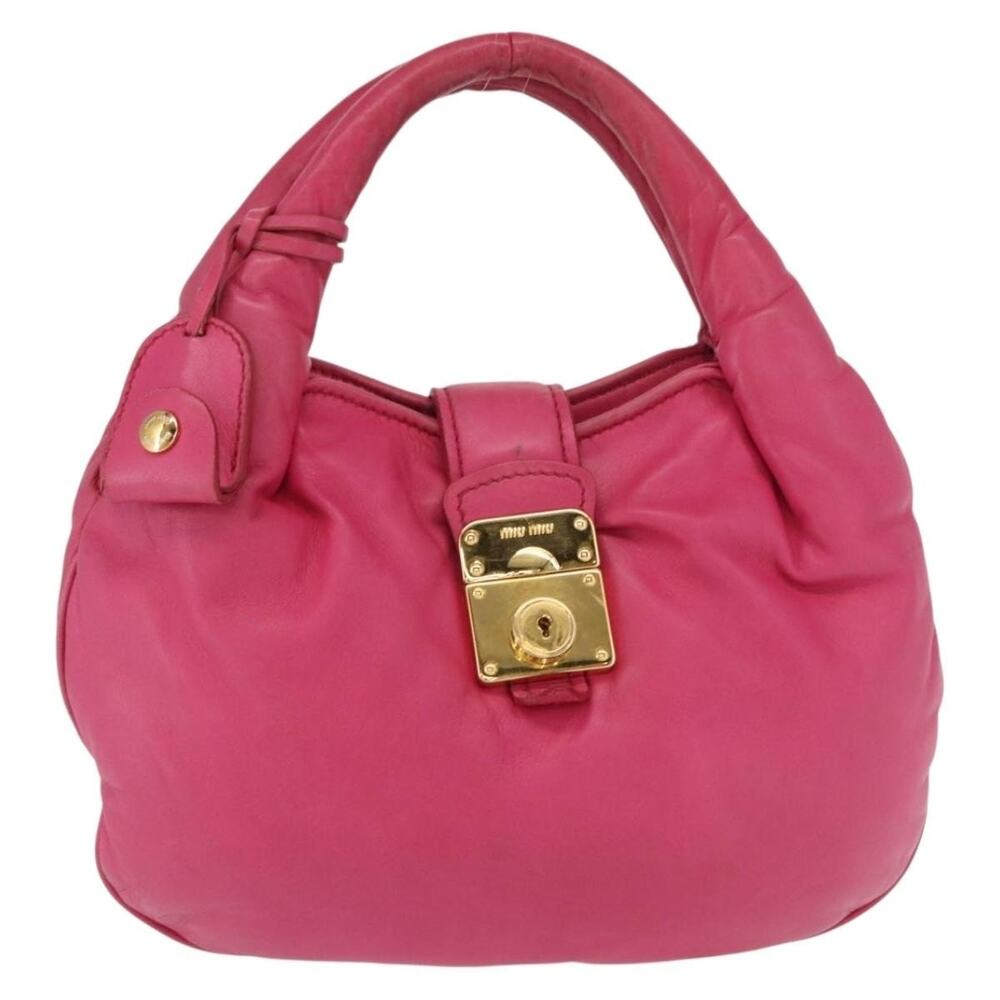Miu Miu Leather Handbag Pink